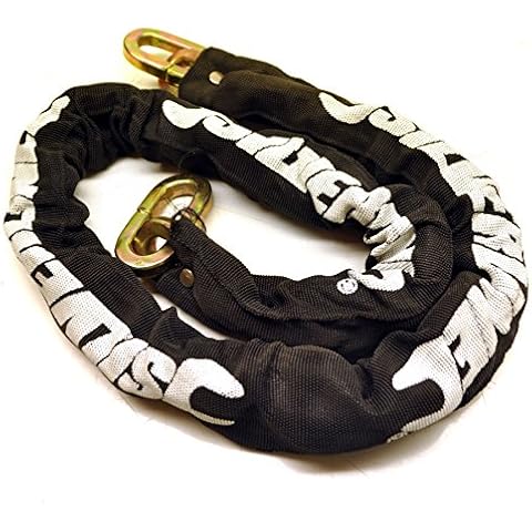 Security 1.2 metre x 10mm Bike Gate Caravan Locking Chain with Nylon Cover SIL95 Cover