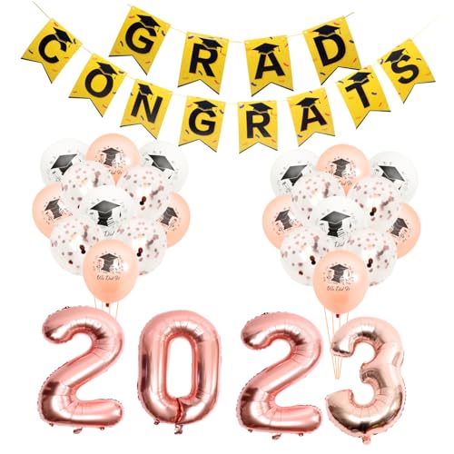 Cabilock Decoraciones Fiesta Graduación 2023 Globos Latex Pancarta Personalizada