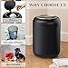 onlcuk Motion Sensor Bathroom Trash Can with Lid, 3 Gallon / 11L Automatic Bathroom Garbage Can, Smart Black Garbage Can, Touchless Trash Bin, Small Waste Basket for Bedroom, Kitchen, Apartment,Office