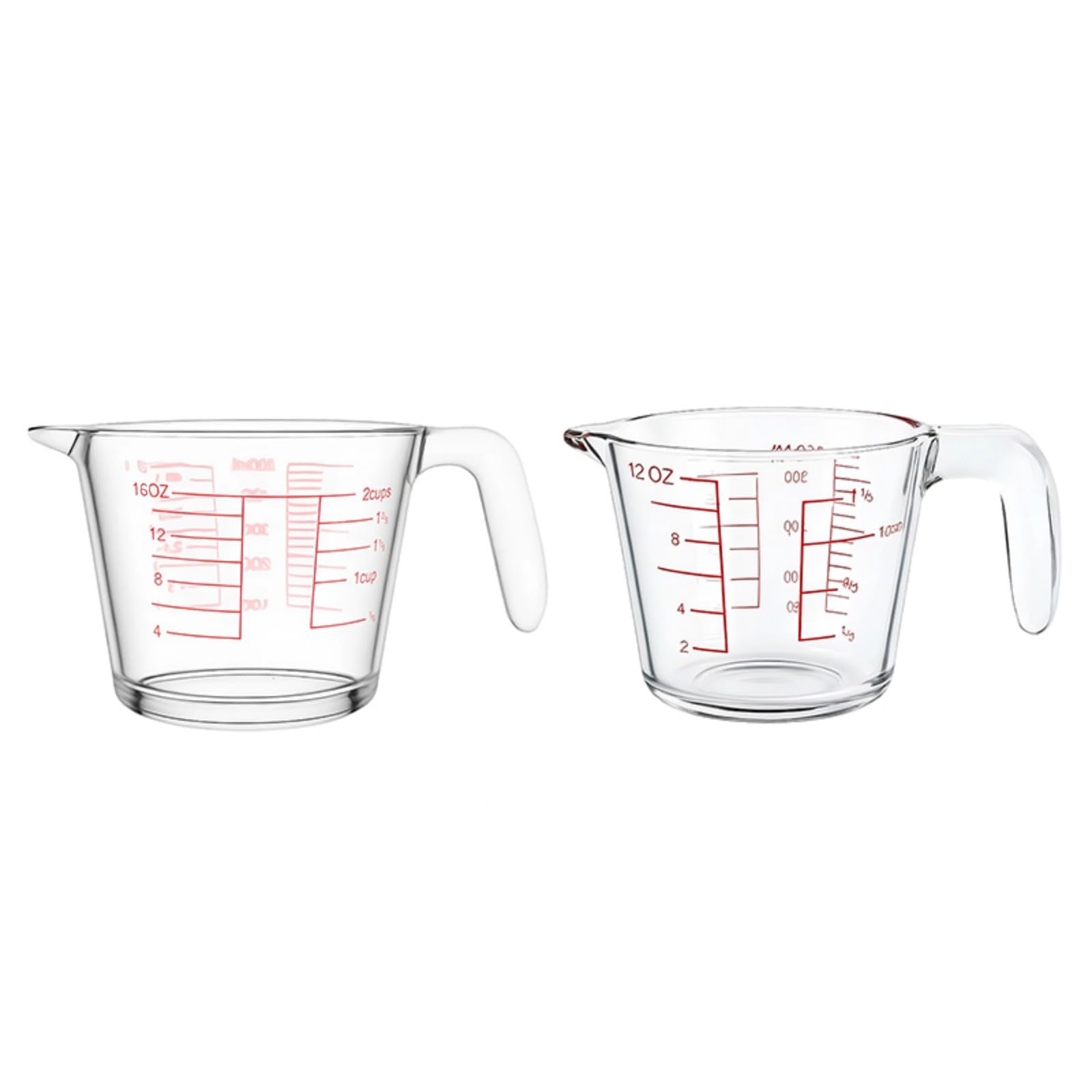 3 Glas Messbecher, perfekt Backen von Milch und Mischen, hitzebeständiges Küchen Kochgerät, Glas Messbecher Set