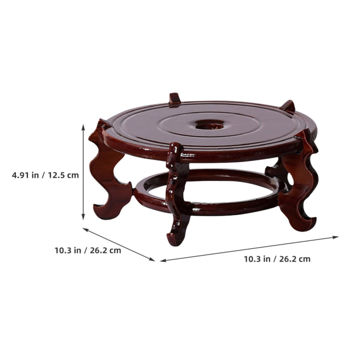 Soporte Ligero y Fácil de Transportar de Madera Plantas Interior Patas Pequeñas para Macetas y Decoración de Mesa Hogar