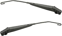 TRQ Front Windshield Wiper Arm Pair for 1997-2006 Jeep Wrangler - Direct Fit Steel Replacement Kit