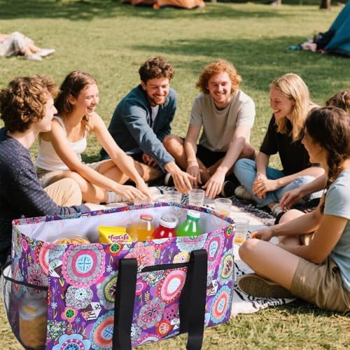 Sac de courses réutilisable et pliable avec poignées ergonomiques renforcées