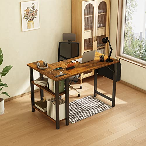 Lufeiya-Small-L-Shaped-Desk-with-Power-Outlet-Shelves-40-Inch-Corner-Desk-for-Small-Space-Home-Office-L-Shaped-Computer-Desk-PC-Desks-with-Charging-Station-Rustic-Brown