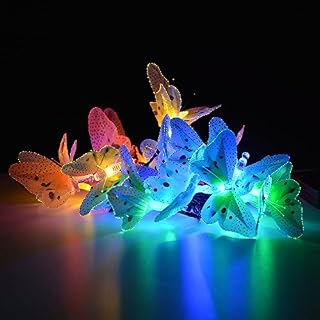Feather Fairy String Lights 20 LED Battery Operated Warm White Bedroom/Xmas/Wedding/Halloween/Party Art Decor/Lamps (20 LED Pink)