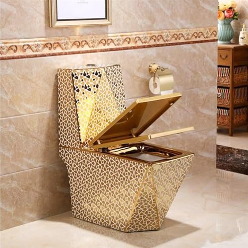 Golden Toliet, Servizi igienici per i bagni, WC Super One Piece, WC doppio scarico, WC compatto con sedile confortevole, moderno allungato, 400 mm-27,5x78x15,2 pollici