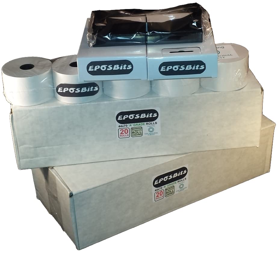 Consommables pour Casio CE-4700 : lot de 36 rouleaux papier et 2 rubans encre