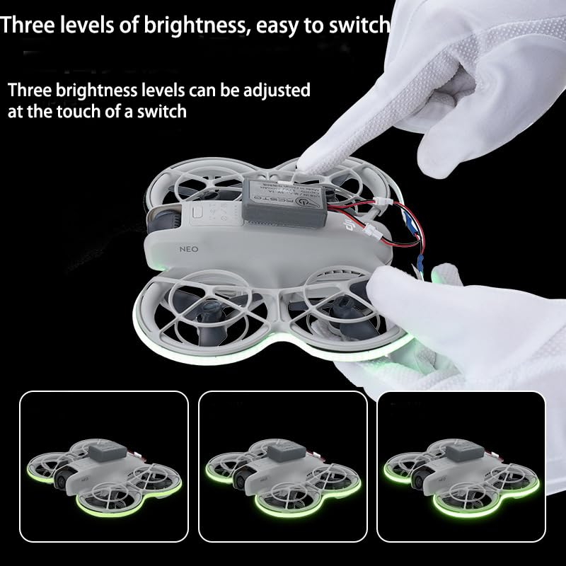 Striscia luminosa per DJI Neo, lampada impermeabile regolabile per luminosità di volo notturno a LED per accessori di droni DJI Neo (blu Striscia luminosa per DJI Neo, lampada impermeabile regolabile per luminosità di volo notturno a LED per accessori di droni DJI Neo (blu