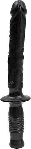 Miniatura 4 de Doc Johnson Classic - The Manhandler - Consolador con mango - 14.5 pulgadas - 9.5 pulgadas de longitud utilizable - solo para adultos, negro
