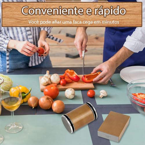 Afiador de Facas Magnético, Afiador de Faca de Rolo 15/20° Ângulo Base Magnética, Kit de Pedra de Af