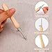 5pcs Punch Needle Kit, Punch Needle Tool Includes 2/3/4mm Metal Punch Needle Tips & Handle & Punch Needle Threader Punch Embroidery Pen Kit for Adults Beginner Floss Cross Stitching DIY Craft