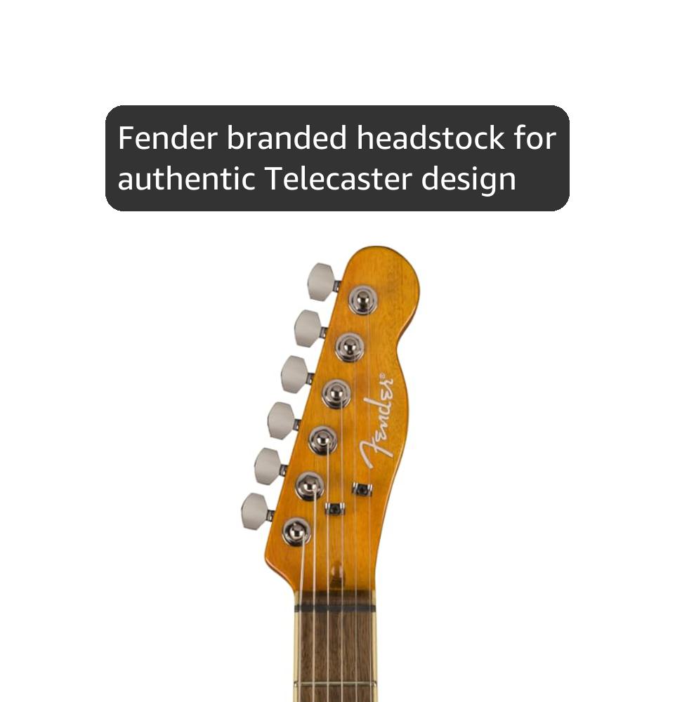 Fender Custom Telecaster FMT HH Electric Guitar, Features Seymour Duncan '59/Pearly Gates Humbuckers with Coil Tap, with 2-Year Warranty, Amber