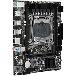 Zunate Placa Base X99 Micro ATX, DDR4 para Placa Base de Escritorio Intel LGA 2011 PC, Doble Canal 32 Gbps NVME M.2, PCIe, USB 3.0, 1 GbE LAN, para SATA para 2011 Series E5 V3 V4 para