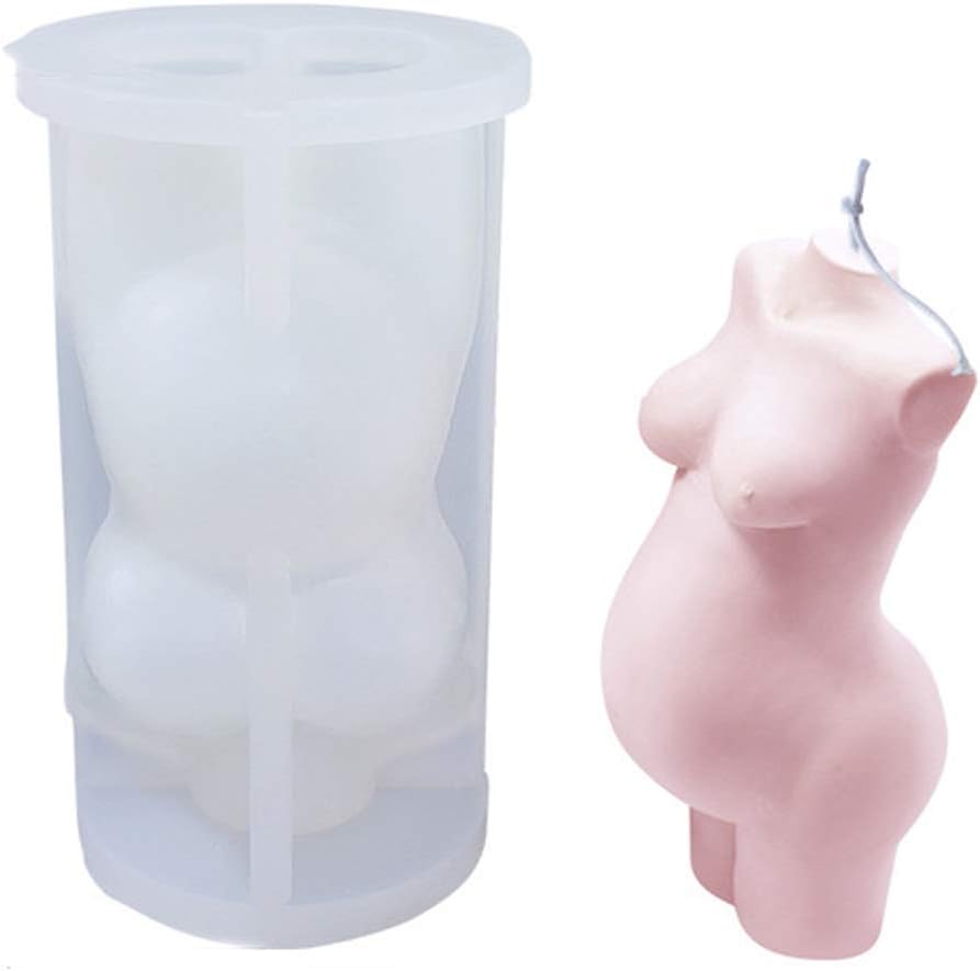 Maygone Maternity Women Silicone Candle Mold Body Shaped Resin Casting Candles Mould Homemade for DIY Candles Soap Arts
