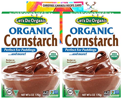 Lets Do Organic Cornstarch Bundle. Includes Two (2) 6oz Packages of Lets Do Organic Cornstarch and a Recipe Card from Carefree Caribou! Gluten Free!