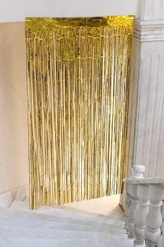 1 Piece Metallic Tinsel Foil Fringe Curtain, Shiny Hanging Streamers, Long Strands Decoration, Colourful Sparkle - Image 4