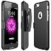 iPhone 6 Case, Rhidon Case Combo Super Slim Hard Shell Layer Holster Open-Face Sport Case with Holster Kickstand and Locking Belt Swivel Clip for Apple iPhone 6/6S (black)