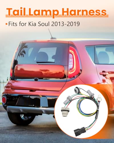 Image of 92450-B2000 Tail Lamp Harness LH or RH Fits for Kia Soul 2013-2019, Rear Tail Light Lamp Socket Wiring Harness