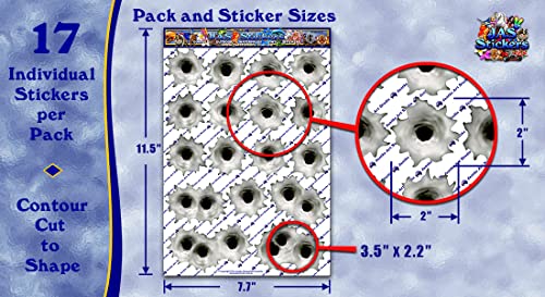 Bullet Holes Car Decal Funny Joke Party Large Vinyl Sticker Pack For Laptop Luggage Bicycle Motorcycle Caravans Van Camper Trucks - Jas Stickers - Us10_3 #TOP1