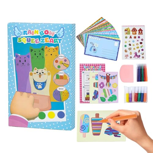 Kit de pintura de raspado genérico | Suministros creativos para actividades artísticas,Conjunto de pintura para niños niñas en casa y escuela | Ideal para fiestas de cumpleaños