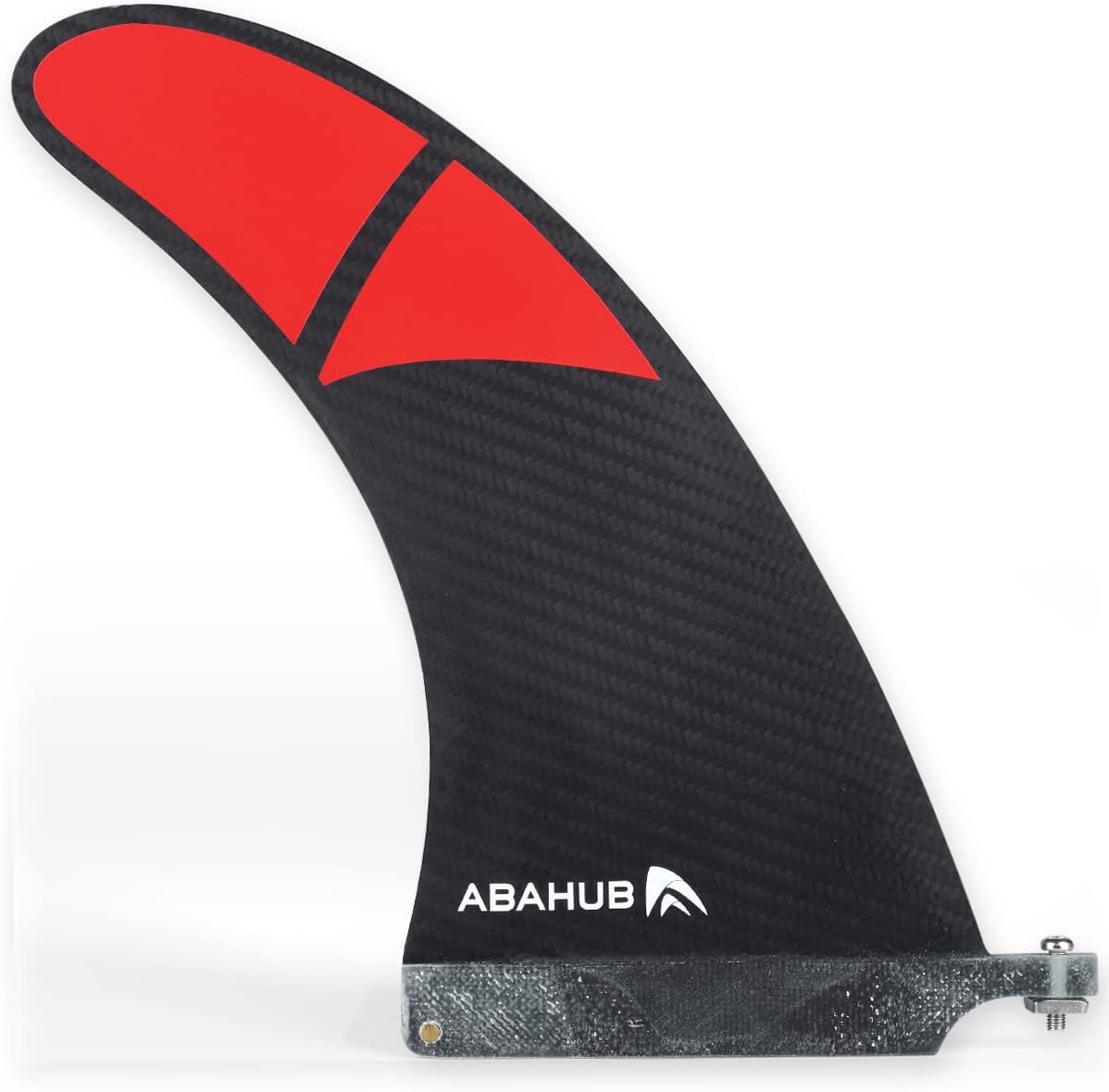 Abahub 9'' SUP Single Center Fin with 1 Fin Screw, Fiberglass Reinforeced 9 inch SUP Replacement Fins for Surfboard, Stand-up Paddle Board, Longboard, Black/Blue/White