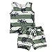Geagodelia 2tlg Baby Kleidung Outfit Jungen Babykleidung Set Ärmellos Top Weste + Shorts Neugeborene Weiche Sommer Babyset NT-242 (Grün - Dinosaurier, 6-12 Monate)