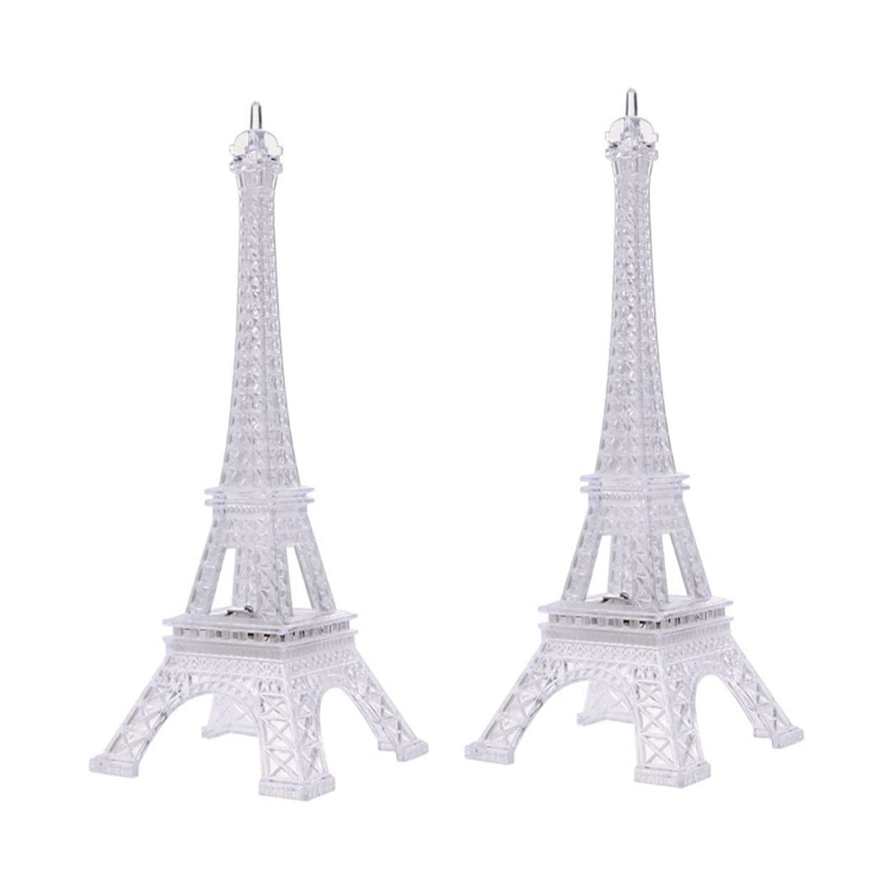 HOLIDYOYO Led Night Light Eiffel Tower Table Night Light Acrylic Tower Lamp Led Glow Decoration