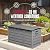 Oakcloud 75 Gallon Resin Deck Box - Waterproof Outdoor Indoor Storage Container for Patio, Garden, Pool Tools, Grey