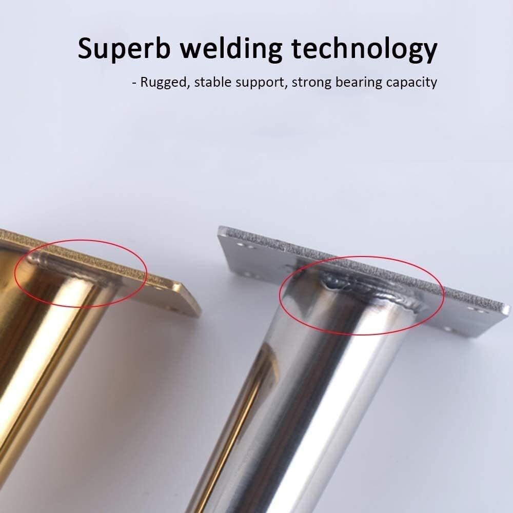 X4 Furniture Legs Tapered Tea Table Legs, Stainless Steel TV Cabinet Feet, 1000kg Load-Bearing, Hardware Furniture Accessories(Gold,15cm/6in)