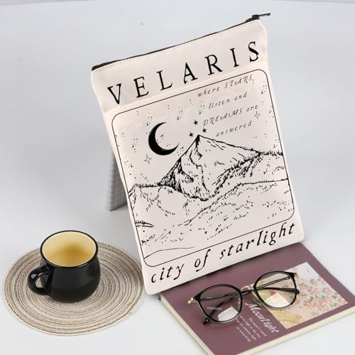 FOTAP ACOMAF Inspired Gift Acotar Velaris Book Sleeve Women City of Starlight Gift Vintage Stars Graphic Book Sleeve Acotar Merch Book Lover Gift Velaris Gift (Velaris Whithe bs) - Image 4
