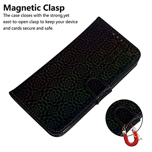 JSLY – Capa de couro PU com fivela magnética horizontal para LG G8 ThinQ com suporte e compartimento