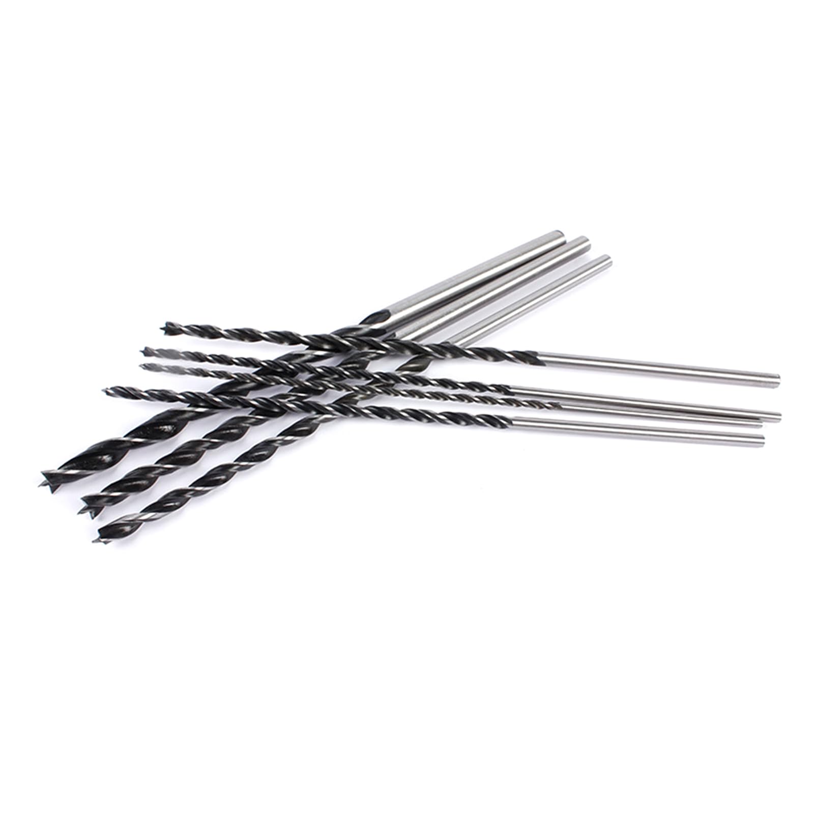 Lot de 7 forets à bois étendus de 4 à 12 mm, ensemble de tarières en acier au carbone pour contreplaqué, briques et coffrages, forets à bois longs pour bois dur à longue tige