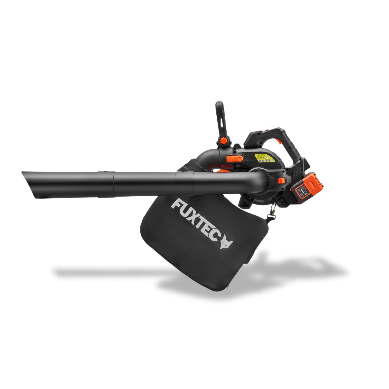 FUXTEC 40 Volt 2in1 Akku-Laubbläser/-Sauger Set FX-E2LBS-SET, leistungsstarker Laubhäcksler inkl.Akku und Ladegerät, Saugleistung 685.1m³/h, ergonomischer Handgriff, Geschwindigkeitsregulierung