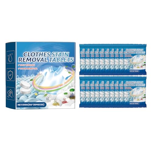 Mnozreo Hoja de Detergente para Lavado de Ropa,Detergente Ecológico Viajar con Efecto Suavizante,Tabletas Efervescentes para Lavandería,Limpieza y Suavidad para Todo Tipo de Ropa,20PC