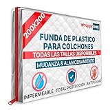 WRAPPYBAG – Funda Protectora para Colchón de Plástico – 5 Tamaños Disponibles – Bolsa de Almacenamiento Impermeable y Resistente – Ideal para Mudanza, para Almacenamiento, o para Transporte - 200x200