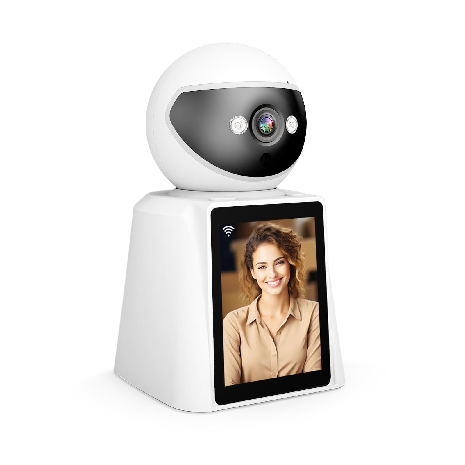 SRIHOME PTZ Surveillance Camera, 1080P FHD, con schermo da 2,8 pollici, videochiamate bidirezionali e chiamate vocaliRilevamento umanoide, Night Vision, monitoraggio remoto, uso interno