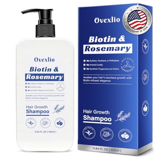 Hair Growth Shampoo with Biotin &amp; Rosemary for Thinning Hair for Women, Anti Hair Loss Shampoo, Natural Thickening Formula,update 336