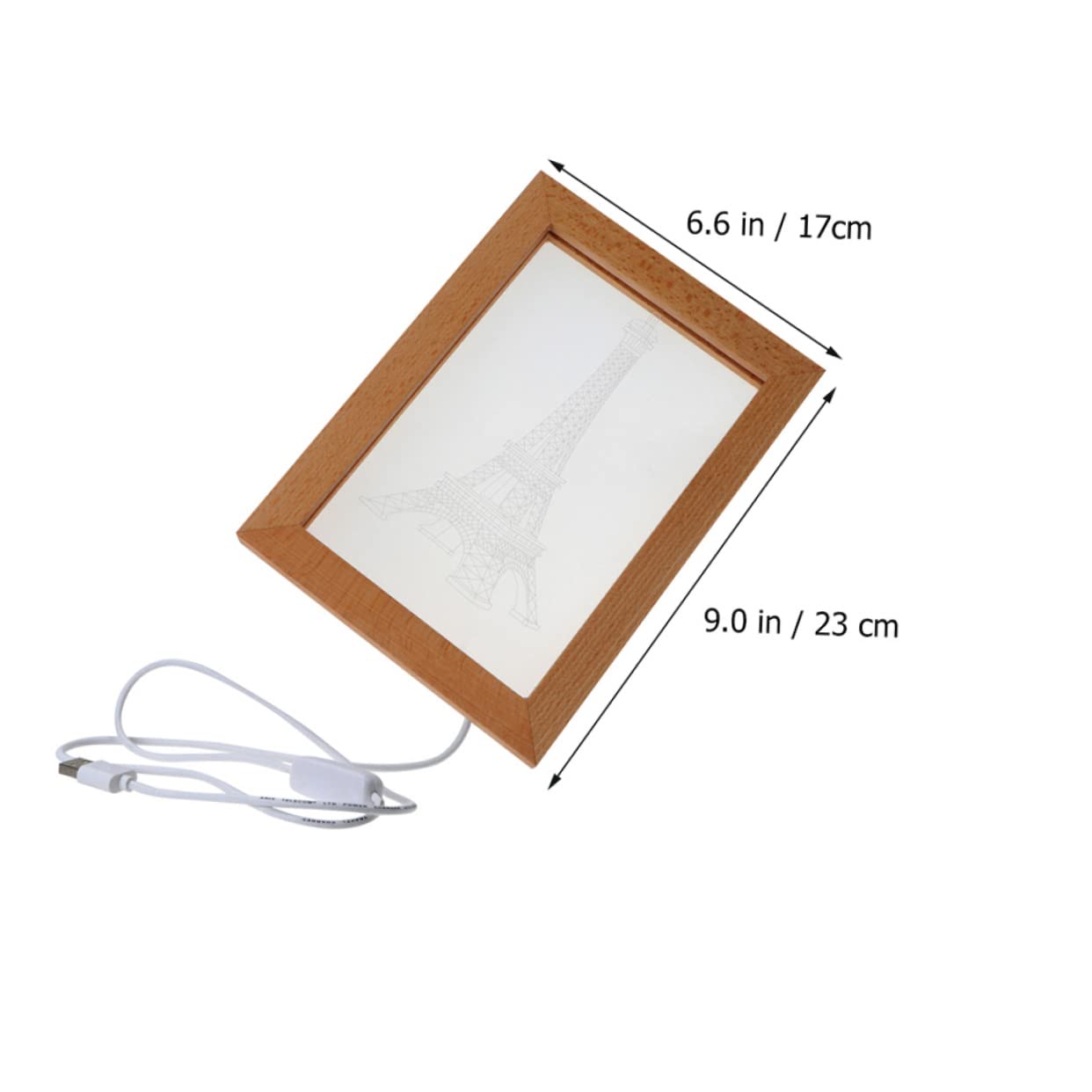 GOOHOCHY Led Photo Frame Light Iron Towel Light Creative Frame Shape Soft Warm Home Decor for Spaces