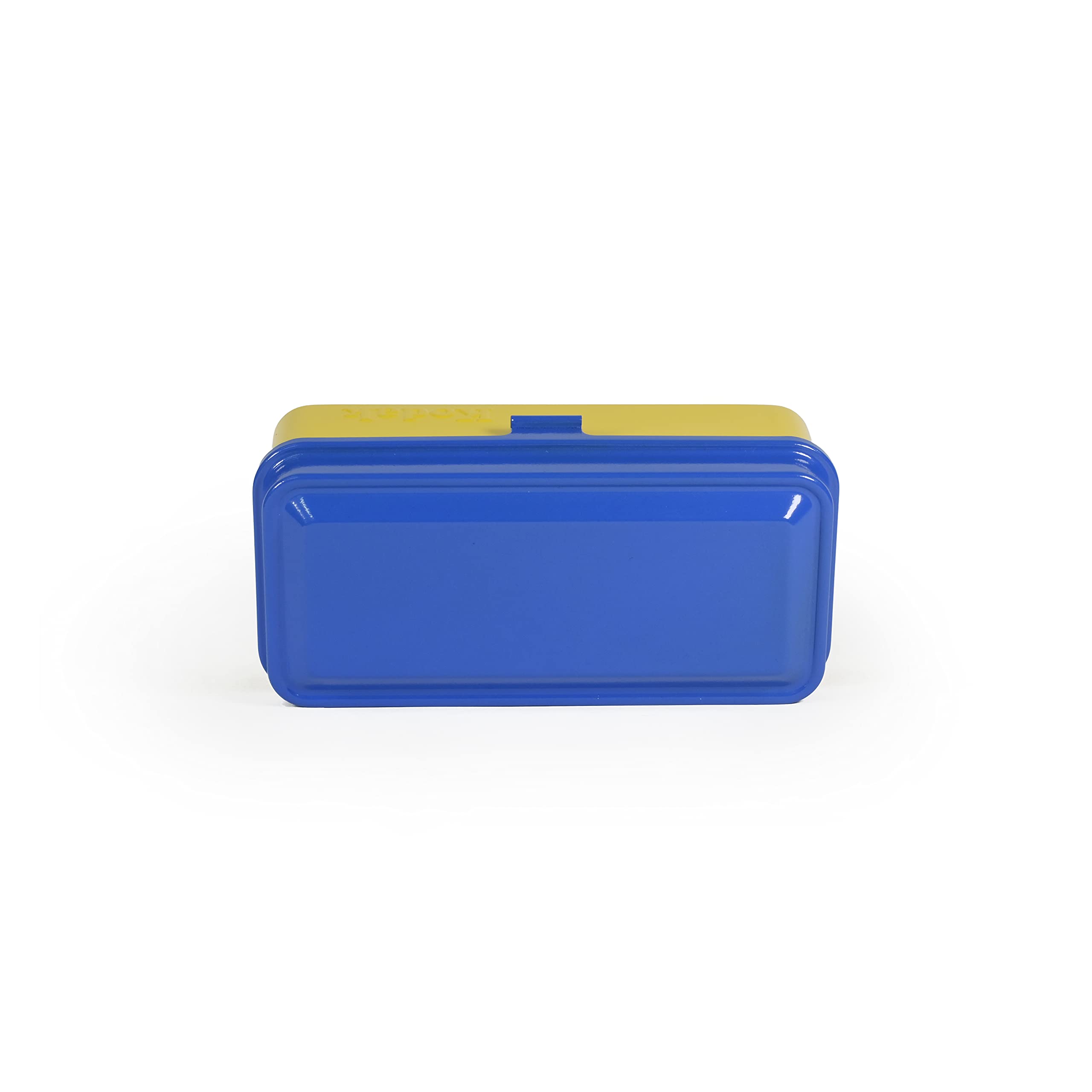KODAK Etui foliowe 120/135 - na 8 rolek 120 folii / 10 rolek folii 35 mm - stalowa obudowa retro do sortowania i zabezpieczania folii (niebieska góra/żółty korpus)