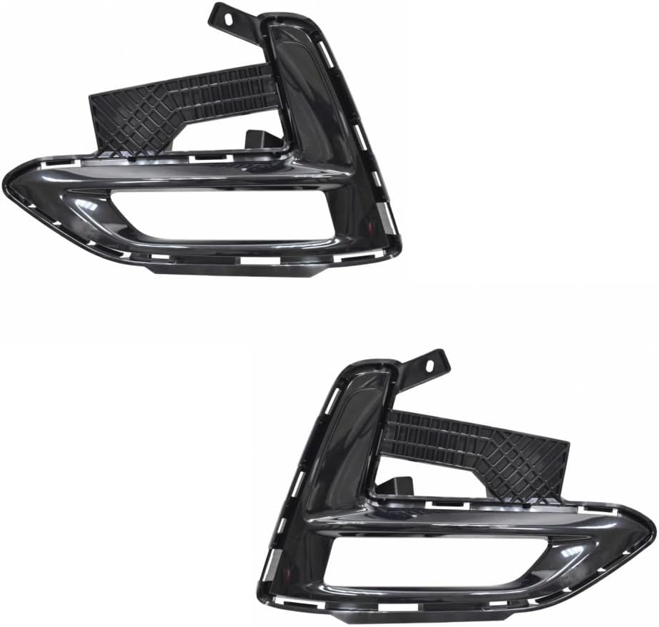 For Nissan Sentra 2020 2021/2023 Fog Light Bezel Driver and Passenger Side | Pair | Front | Black | With Fog Light Type | Replacement For NI1038173, NI1039173 | 62257-6LB0B, 62256-6LB0B