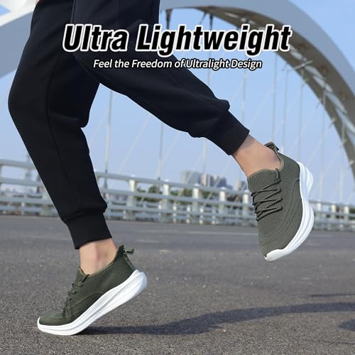 Image of VAMJAM Men's Running Shoes Slip On Walking Shoes Non Slip Lightweight Workout Breathable Gym Sneakers Fashion Mesh Sneakers