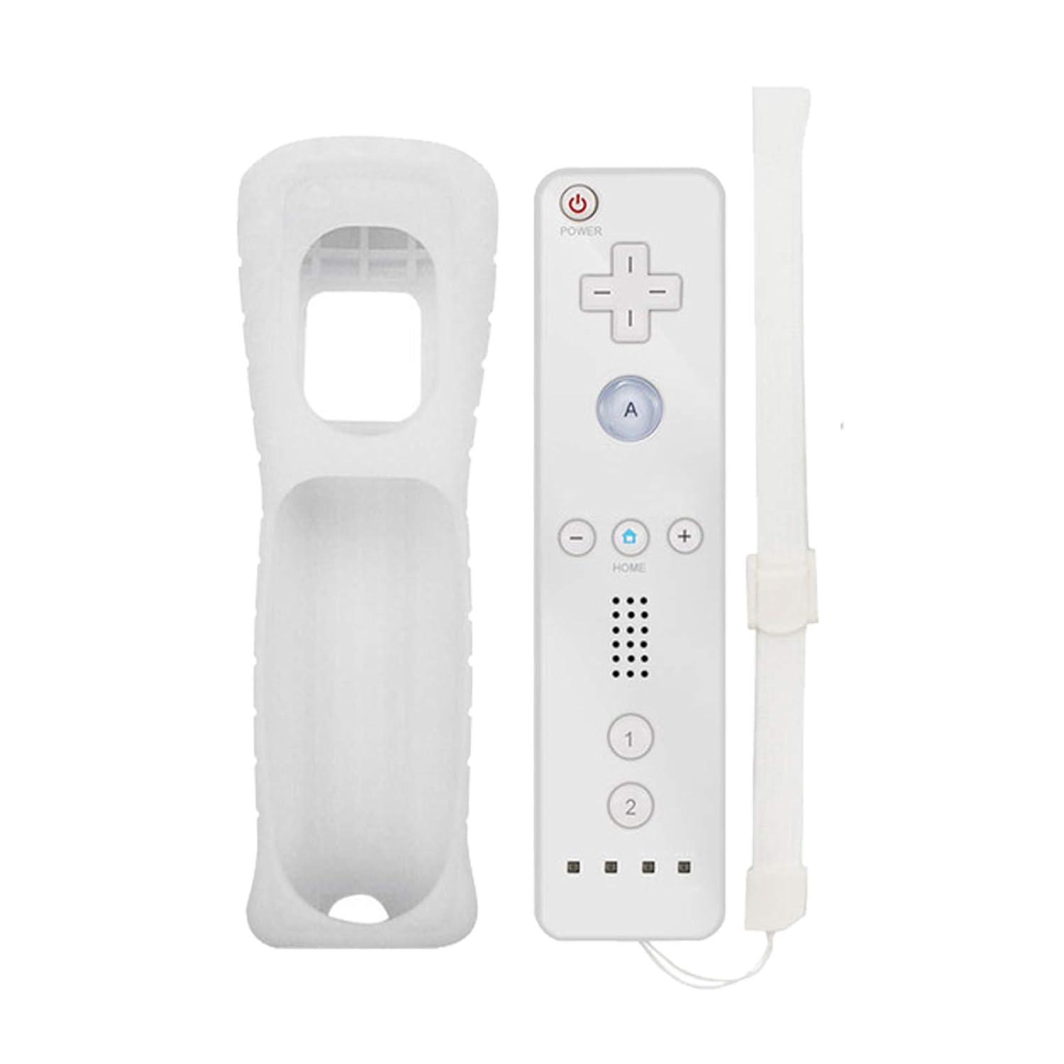 Remote Controller for Wii Nintendo,JYELUK Wii Remote Gamepad with Silicon Case for Wii and Wii U（no Motion Plus） (White)