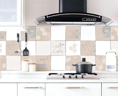 Peel & Stick Aluminum Foil Kitchen Sticker [AL-16 X 5EA : 45cm(17.71") X 75cm(29.52")] Perfect for Kitchen Wall, Dirt and Oil are Wiped Away Easily