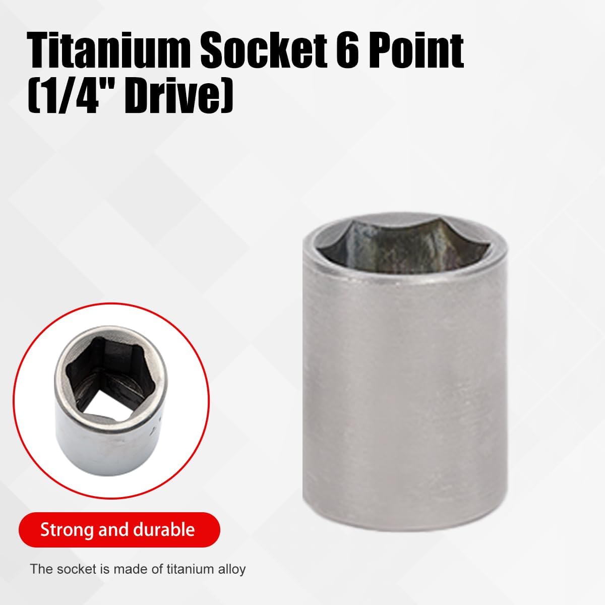 Titanium Socket, 6 Point,1/4 Inch Drive, Metric, MRI Non-magnetic Tools, Light Weight, High Strength, Anti-corrosion, Durable, Drop-forged, Industrial Grade, T1150 (10mm)