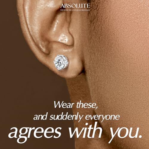 Moissanite Earrings, Hypoallergenic Flat Back Earrings for Women Men, Screw On Studs 925 Sterling Sliver Cartilage Earring for Sensitive Ears 4mm Short Post2