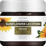 velona Pure Liquid Sunflower Lecithin 2 Fl Oz | Food Grade | Unbleached | Emulsifier, Stabilizer, Softener, Smoother, Wetting Agent | Use Today - Enjoy Results