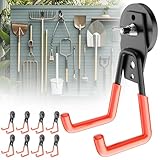 SANGIFT 8 Pcs Magnetic Hooks Heavy Duty, D44 Industrial-Grade Neodymium Strong Magnet Hooks, Extra Large Magnetic Utility Storage Hooks, Magnetic Tool Hook for Garage Garden Kitchen Cruise Hanging
