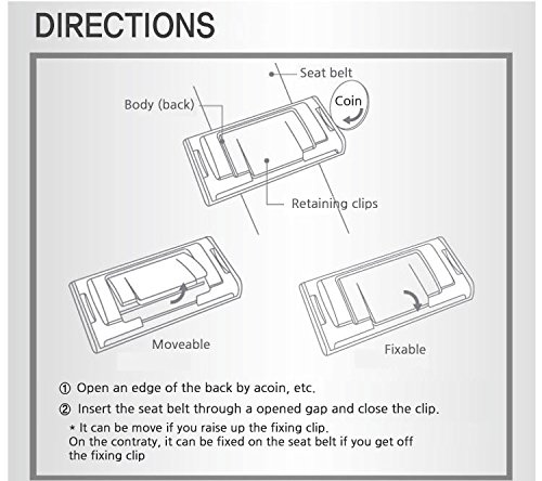 Classic Design Belt Clip 1pair 2pcs Car Safety Seat Belts Stopper Clamps for Car Motors Truck Bus Auto Vehicle - Thumbnail 5