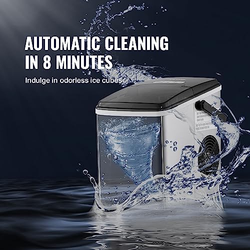 VEVOR 105 W Eiswürfelbereiter Eiswürfelmaschine Edelstahl 11,8 kg / 24 Std. Ice Maker Zubereitung in 7 Min, 816,5 g Eisspeicherkapazität Selbstreinigungsfunktion Würfeleismaschine Eiswürfelmaschinen 6 VEVOR 105 W Eiswürfelbereiter Eiswürfelmaschine Edelstahl 11,8 kg / 24 Std. Ice Maker Zubereitung in 7 Min, 816,5 g Eisspeicherkapazität Selbstreinigungsfunktion Würfeleismaschine Eiswürfelmaschinen