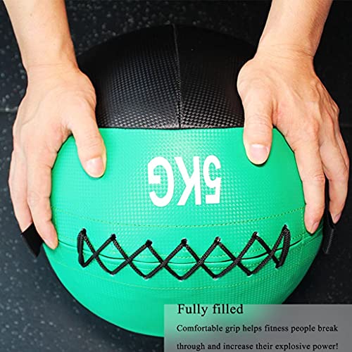 slam ball Slam Balls, coque souple avec poignée antidérapante, balles murales médicinales pour claquer, lancer et rebondir, ballon d'exercice pour haltérophilie, entraînement croisé, salle de sport – Image 3